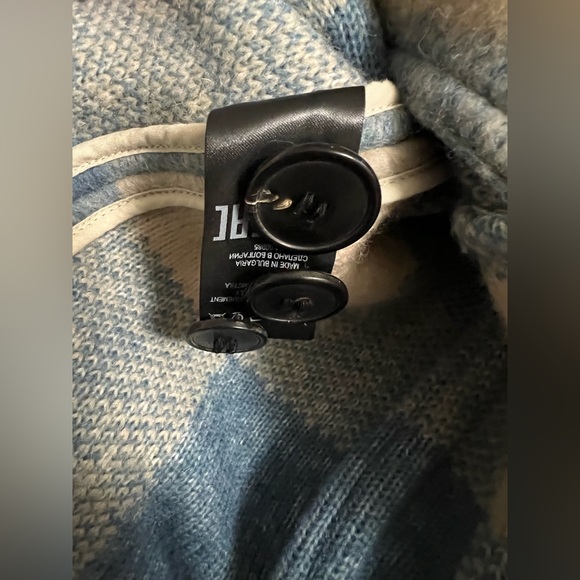 Isabel Marant Etoile Fontizi Plaid Light Blue and Cream Oversized Coat T1 - Picture 8 of 12